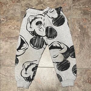 H&M Kids Gray Mickey Mouse Sweatpants